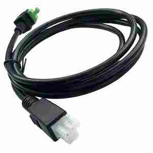 3.81间距注塑成型绿色端子线2p插入式公母配合电源线纯铜导体300V额定 - Product Image 4