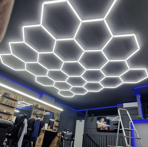 Lampe de <span class=keywords><strong>garage</strong></span> extérieure légère, lampe de <span class=keywords><strong>garage</strong></span> pour exposition automobile, lampe hexagonale pour le detailing automobile, lampe LED pour <span class=keywords><strong>garage</strong></span> - Product Image 2
