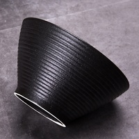 Grand bol japonais noir en porcelaine givrée résistant à l'usure pour ramen, nouilles, salades de fruits, usage restaurant et domestique, design moderne, 1 pièce, bleu