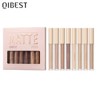 Fard à paupières liquide mat, effet brumeux, tons terreux nude, maquillage double usage yeux et joues, longue tenue, ensemble de cosmétiques pour le visage et les yeux