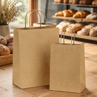 Sac de courses en papier kraft avec poignée torsadée, personnalisé