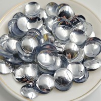 Perles concaves rondes en PET de 6-15 mm en forme de Ding, non centrées ; Paillettes mates en vrac pour costumes de scène, tissus, chaussures