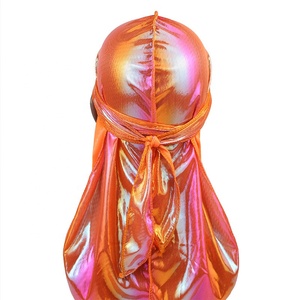 YIYI Laser <span class=keywords><strong>bandana</strong></span> per capelli seta coda lunga cappello pirata hip durags per uomo seta