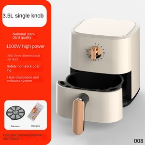 Friteuse à air numérique à commande tactile intelligente 5L 1200W sans huile avec fenêtre d'observation visible, température super-chauffée, revêtement antiadhésif PTFE - Product Image 2