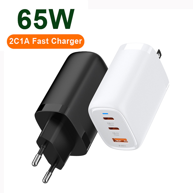 Wholesale Price 65W GaN Type C USB Fast Charging Portable Super Fast Charger for PD Compatible Mobile Phone Laptop Tablet