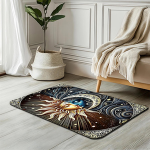 Tapis <span class=keywords><strong>de</strong></span> <span class=keywords><strong>bain</strong></span> personnalisé imprimé <span class=keywords><strong>soleil</strong></span> lune étoile, antidérapant, design artistique, tapis <span class=keywords><strong>de</strong></span> salle <span class=keywords><strong>de</strong></span> <span class=keywords><strong>bain</strong></span> personnalisé, tapis <span class=keywords><strong>de</strong></span> sol à séchage rapide, vente en gros, décoration intérieure - Product Image 2