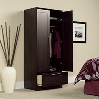 Armoire en bois de luxe de style australien Étagère de rangement en métal de couleur foncée
