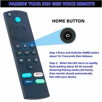 Télécommande de remplacement vocale compatible avec Fire TV Stick 2e/3e génération / Fire TV 4K 3e génération pour Fire TV