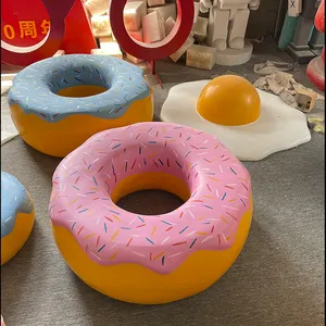 Centro Comercial decorativo, resina de fibra de vidrio, Donuts de comida, dulce lollipop, escultura de caramelo, estatua - Product Image 1
