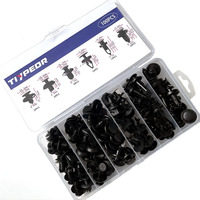 100 pièces Clips de voiture universels attaches en plastique pare-chocs ensemble pousser goupille de retenue Rivet pare-chocs porte garniture panneau attache Clip Kit