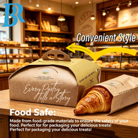 Boîtes à pâtisserie personnalisées en carton kraft brun, emballage pour gâteaux, boîtes alimentaires, boîtes à café, boîtes à biscuits, boîtes à pain et croissants.