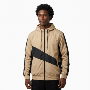 Women's Beige <b>Black</b> Solid Lightweight Casual Hooded Tracksuit Set Full Sleeve Drawstring Closure Streetwear Style Summer Wear - Product Image 3