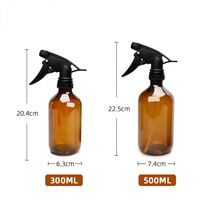 Bouteille pulvérisateur en plastique PET avec logo personnalisé électroplaqué, bouchon à vis, 500 ml, emballage pour soins personnels de barbier et faux cils