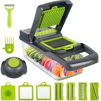 Groentehakker Knoflook Multifunctionele PP 15-in-1 Voedselsnijder Keuken RVS Snijder Snijder Groentehakkers