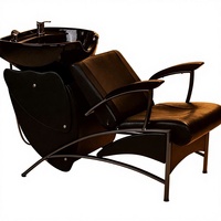 Fauteuil et lit de lavage de cheveux de luxe en cuir métallisé Dongkai pour salons de coiffure et espaces commerciaux