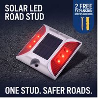 Marqueur de sécurité routière à LED double face en alliage d'aluminium alimenté par énergie solaire IP68 pour les zones de stationnement