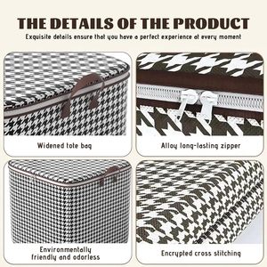 Bolsa de Almacenamiento de Tela de Gran Capacidad 80L/100L/140L/180L, Caja de Almacenamiento para Ropa y Edredones de Dormitorio - Product Image 3