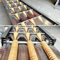 Machine automatique de production de cornets de glace et de mini-gaufres roulées de haute qualité pour la fabrication de biscuits et de cornets de sucre