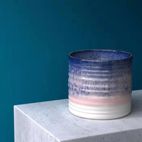 2022 nouveau design style simple vase décor fleur pour la décoration de la maison teinture réactive effet glaçage