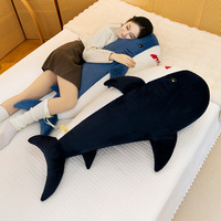 Oreiller super doux en forme de requin - Jouet en peluche câlin pour lit et canapé, oreiller corporel à câliner, cadeau d'anniversaire parfait pour femmes et enfants
