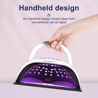 Lampe à ongles à LED UV haute puissance 300W 4 minuteries pour salon à domicile avec écran LCD 72 perles