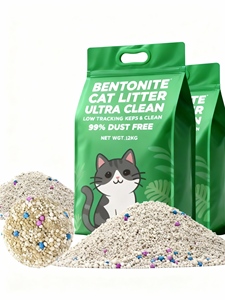 OEM Umweltfreundliche Staubfreie 100% Natürliche Katzenstreu Schnell Klumpend Grau Stark Klumpbildend Bentonit Bentonit-Katzenstreu - Product Image 1