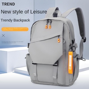 New Backpack Men's <b>Large</b> Capacity Lightweight Waterproof Travel Backpack Business Computer Bag Casual Simple Schoolbag - Product Image 1