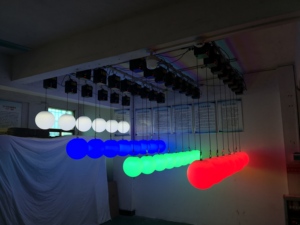 <span class=keywords><strong>Ava</strong></span> DMX512 contrôle 6M câble 30CM boule de levage treuil rvb coloré LED boule de levage cinétique boule lumineuse - Product Image 6