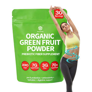 Fabrika Organik Yeşil Meyve Tozu Genel Sağlık ve Günlük Refahı Korur Sindirimi İyileştirir Prebiyotik Lif Takviyesi - Product Image 1