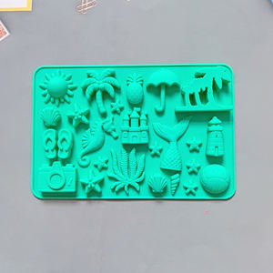 Molde de Silicona con Múltiples Formas de Playa Veraniega <span class=keywords><strong>para</strong></span> Manualidades con Resina, Fabricación de Jabón de Chocolate, Molde de Caramelos de Chocolate <span class=keywords><strong>para</strong></span> Decoración de Pasteles - Product Image 4