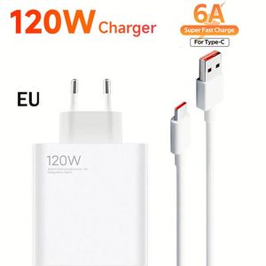 อะแดปเตอร์ชาร์จเร็วคุณภาพสูง 120W หัวปลั๊กแบบ EU พร้อมสายชาร์จ Type C 6A สำหรับ Xiaomi 120W - Product Image 2