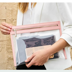 Stylish PVC <b>toiletry</b> bag, transparent waterproof <b>storage</b> bag, square zipper bag, lipstick and cushion compact <b>storage</b> bag - Product Image 1