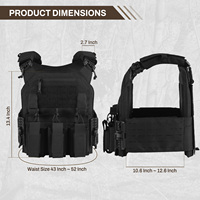 Gilet tactique Molle haute résistance, porte-plaques découpé au laser, système de déconnexion rapide, gilet de protection pour entraînement au combat