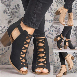 Sandalias de Tacón Alto para Mujer 2025, con Punta Abierta, Correa de Tobillo con Hebilla, Tacón Grueso, Impermeables y Transpirables para Verano y Otoño - Product Image 3