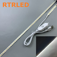 Lampu Strip LED Grosir 3000K/6500K 8mm 5V 120LEDs/m dengan Saklar Sentuh Bambulab KA004 untuk Pencetakan 3D Lampu Malam Model Bambulab
