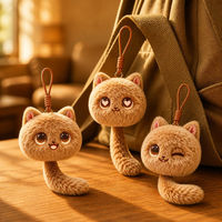 Porte-clés en peluche IA intelligent et interactif avec écran d'expression, chat vocal multilingue, breloque de sac mignonne, cadeau pour enfants