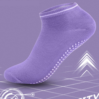 Chaussettes de Pilates et de Yoga Personnalisées à Vente Chaude, Antidérapantes, en Tricot Spandex/Coton Respirant, Antibactériennes, Jetables, Rapides