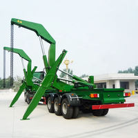 Grue de levage latérale de remorque de chargeur de côté de poussoir de camion de 60 tonnes semi pour le conteneur de 20ft 40ft
