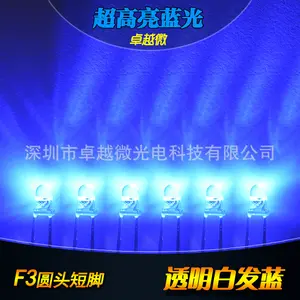 LED 비드 직선 삽입 둥근 머리 주도 높은 밝기 f3 흰 머리 파란색 빨간색 녹색 빛 3mm LED