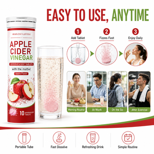 Tabletas Efervescentes de Vinagre de Sidra de Manzana, Fabricante de Marca Privada, Tabletas Solubles para Bebidas, Empaque Personalizado, Venta al Por Mayor - Product Image 2