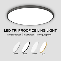 Bestseller Plafonnier LED rond ultra-fin en plastique moderne imperméable pour salle de bain avec couleur changeante