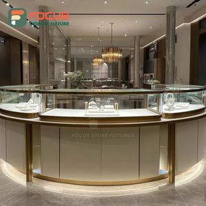 Sistema de Exhibición de Joyería de Lujo Personalizado, Panel de Vidrio Templado, Vitrina para Tienda de Marca - Product Image 3