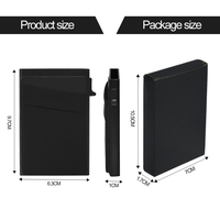 Dompet kulit serat karbon pria, Dompet Kulit ID kartu kredit pemegang penghalang RFID, pelindung, klip uang, sarung kartu Pop up