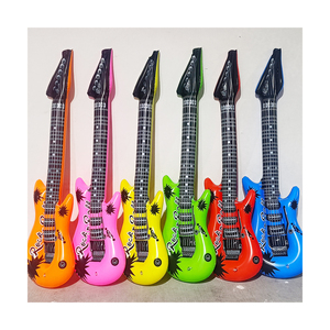 Accessoires Fête Guitares Et Micros Gonflables VIKSAUN - Lot De 10