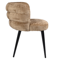 Chaise de salle à manger en velours élégante en gros avec quatre pieds métalliques stables pour mobilier de salle à manger d'appartement