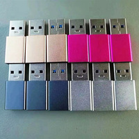 Adaptador USB3.1 Tipo-C a USB3.0 Macho/Hembra Económico con Blindaje Trenzado para Computadora, Teléfono Móvil y Cámara