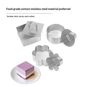 Moule à biscuits et à gâteaux en forme de mousse, outil de <span class=keywords><strong>cuisine</strong></span> domestique DIY pour la maison, motifs ronds, cœurs et fleurs - Product Image 3