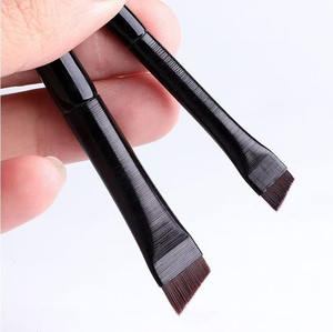 Marque privée Cheveux synthétiques professionnels Détail Pochoir à sourcils Pinceau teinté Pinceau incliné à angle ultra-mince Pinceau de maquillage unique - Product Image 4