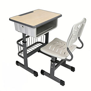 طاولة وكرسي طالب بتصميم عصري قابل لتعديل الارتفاع مع سعة تخزين كبيرة لأثاث التعليم المدرسي - Product Image 1