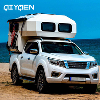 Grande boîte d'expédition Jac sur lit minuscule caravane Mini pick-up Camper RV avec lit court coulissant en fibre de verre pour les voyages Ridgeline